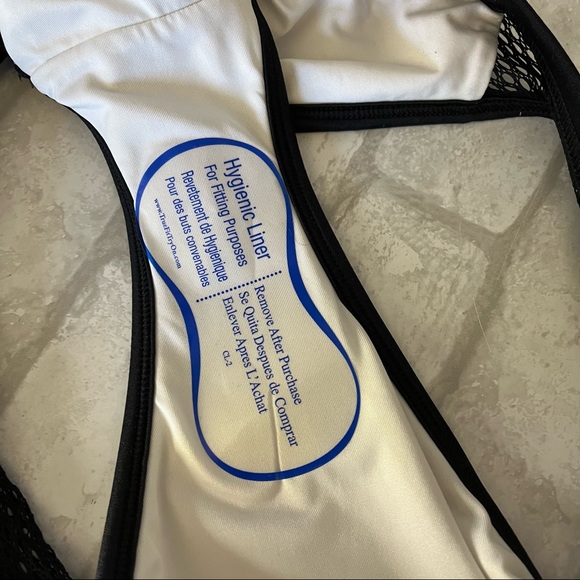 NWT Victoria's Secret One-Piece Strappy Monokini Tropical Mesh Swimsuit size L - Picture 11 of 16